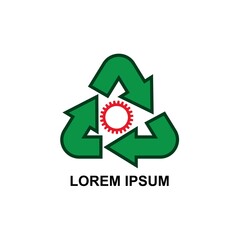 zero waste recycling symbol icon logo design template
