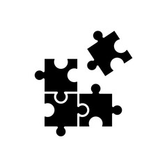 Fototapeta premium puzzle icon in trendy flat design