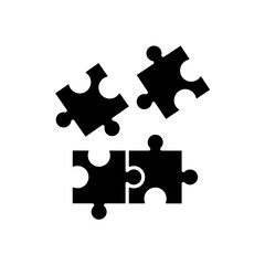 puzzle icon in trendy flat design