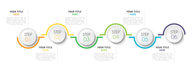 Business infographic element with options, steps, number vector template design