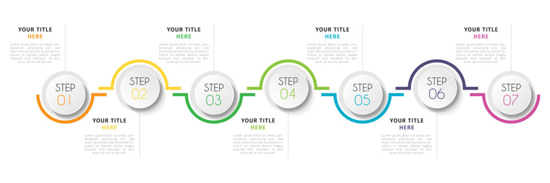 Business infographic element with options, steps, number vector template design