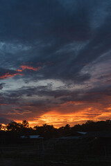 Fototapeta premium sunset over the mountains