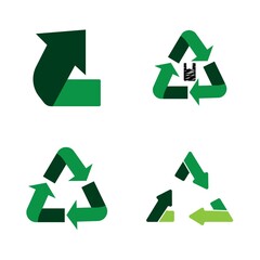 Obraz premium zero waste recycling symbol icon logo design template 