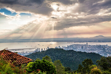 Obraz premium Sunlight ray view for background