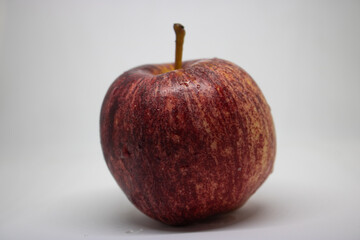 red apple on white background