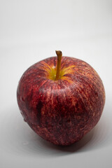 red apple on white background