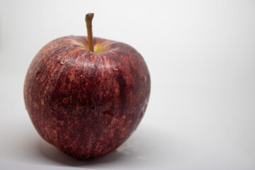 red apple on white background
