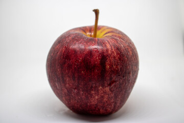 red apple on white background