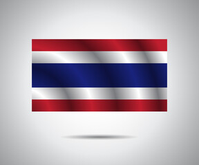 Thailand national flag waving