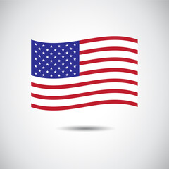 American flag vector illustration