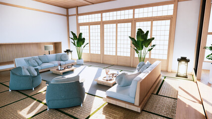 multi function room ideas, japanese room interior design.3D rendering
