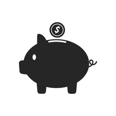 Piggy bank icon. Money box icon for finance and savings money for future concept.