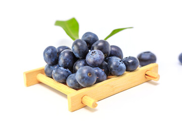 Fresh blueberries on a white background