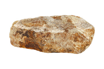 brown natural stone isolated on white background