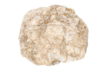 Nature quartz stone isolated on white background