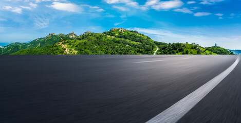 Road surface and outdoor natural landscape