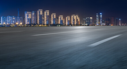 Urban road and urban architectural landscape