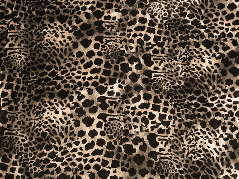 the background texture of leopard pattern fabric