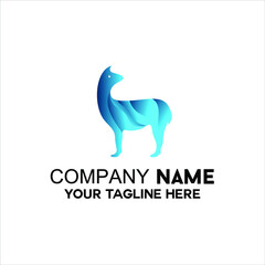 antelope animal vector logo