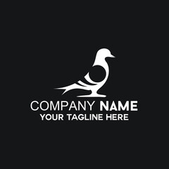 silhouette of pigeons vector
