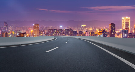 Urban road and urban architectural landscape
