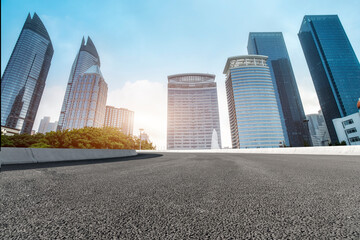 Urban road and urban architectural landscape