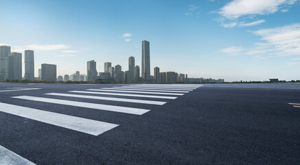 Urban road and urban architectural landscape