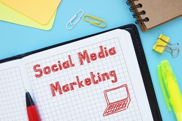 Social Media Marketing SMM inscription on the page.