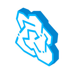 Crumpled Piece Of Paper vector isometric sign. color isolated symbol illustration