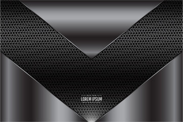  Gray metal technology background with dark space	