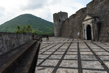 Banda Neira Islands, Banda Sea, Maluku, Indonesia. Fort Belgica and Fort Holanda.