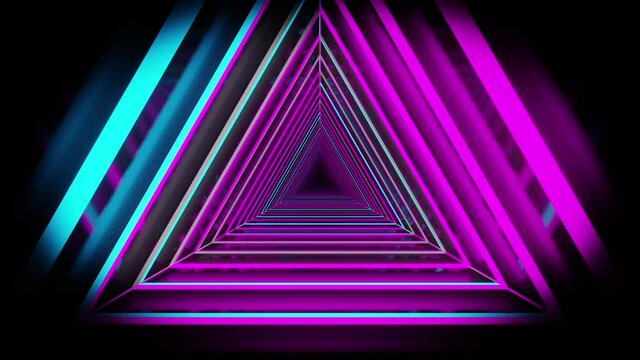 Purple blue sc-fi tunnel triangular 