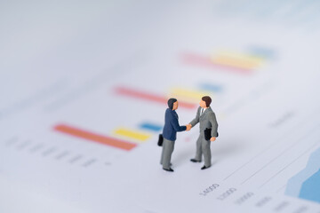 Fototapeta premium Business person with chart