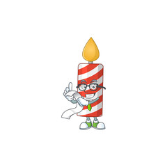 cartoon mascot design of candle holding a menu list
