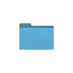Blue folder icon isolated on white background. Document symbol modern, simple, vector, icon for website design, mobile app, ui. Vector Illustration