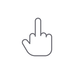 Middle finger icon. Vector Illustration