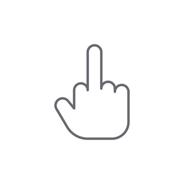 Middle Finger Icon. Vector Illustration