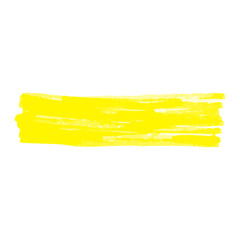 Yellow highlighter scribble in rectangle shape and permanent marker stroke texture