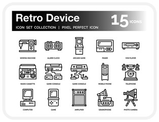 Retro Device icon set