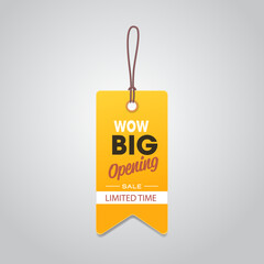 big opening tag we are open coronavirus quarantine over advertising campaign concept poster label flyer vector illustration