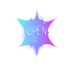 come in we are open sticker coronavirus quarantine is over advertising campaign concept poster label flyer vector illustration