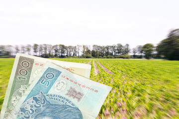 Geld Polnische Zloty PLN und Landwirtschaft in Polen