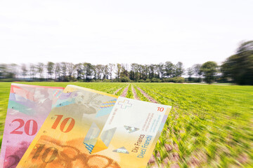 Geld Schweizer Franken und Landwirtschaft in der Schweiz