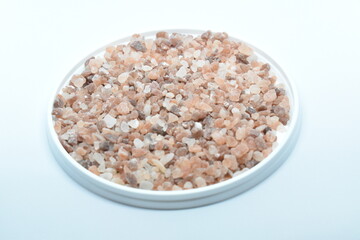 Closeup view of Crystal salt.Sea rough salt