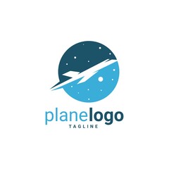 Airplane Logo Template Design Vector