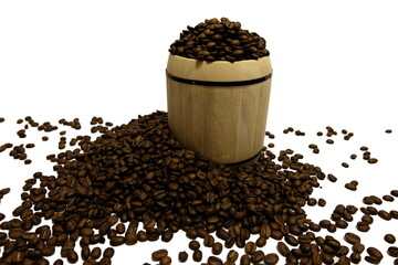 coffee beans in a cup