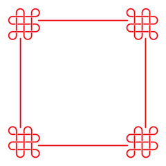 china border frame for text, card, element and corner