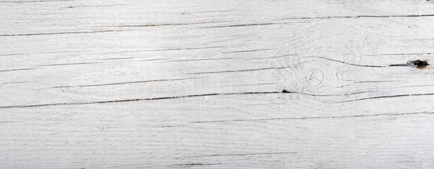 White panoramic blank wood background, white wood textured