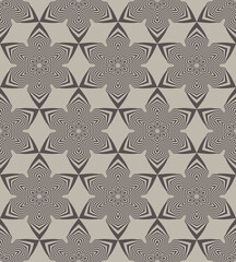 Black and white striped background. Pattern with optical illusion. Simple graphic design. 3d vector illustration.