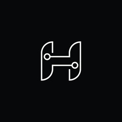  Professional Innovative Initial H logo and HH logo. Letter H HH Minimal elegant Monogram. Premium Business Artistic Alphabet symbol and sign